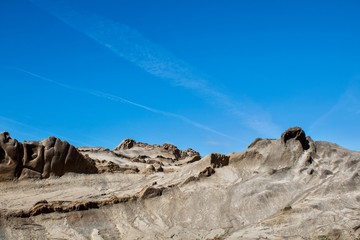 mountain against blue sky
