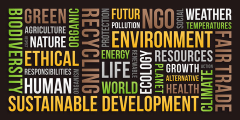 Ecology, Environment, Sustainable development - Word Cloud