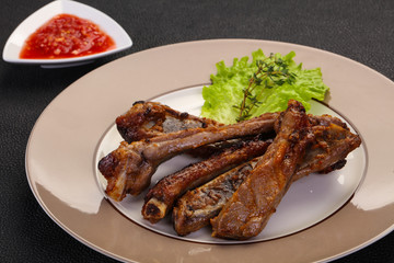 Roasted pork ribs