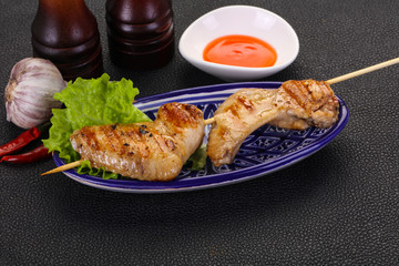Chicken wings skewer