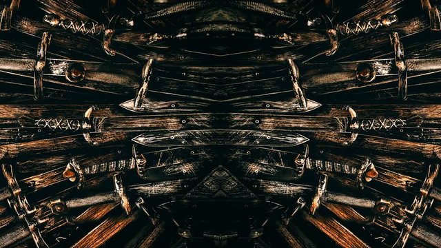Metal knight swords background. Close up. The concept Knights. 4k footage.