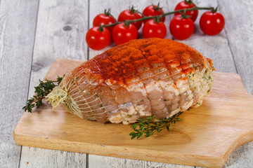 Raw chicken roll