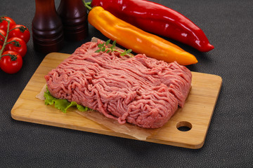 Raw turkey minced meat