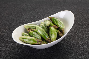 Green asian eggplant