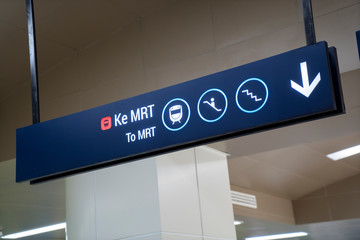 Direction information to Jakarta MRT station