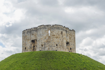 Fototapeta na wymiar Clifford's Tower, a historical castle in York, England, UK