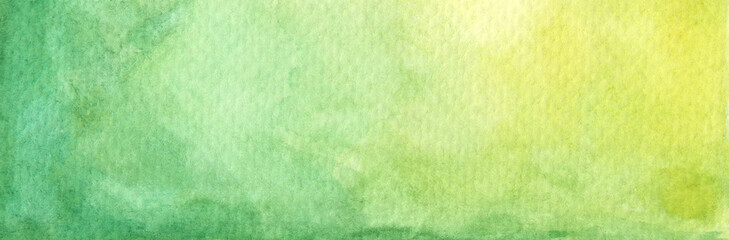 Hand drawn watercolor pastel green and yellow painted texture. Abstract Background.