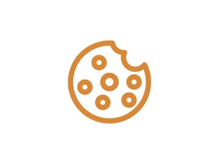 cookie line color vector icon