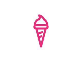 ice cream line color vector icon