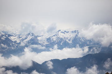 Pilatus is a mountain overlooking Lucerne in Central Switzerland, a popular route for tourists in summer.
