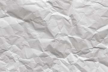 White crumpled paper texture background. Texture paper white.