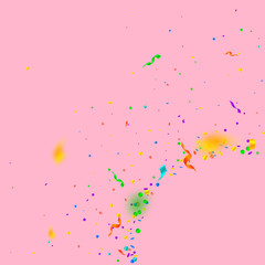 Streamers and confetti. Colorful tinsel and foil 