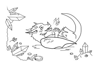 dragon in the treasure cave