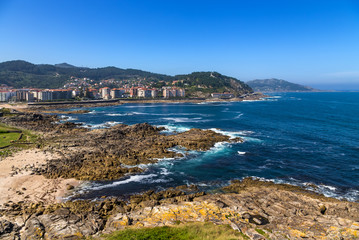 Obraz premium Baiona, Spain. Scenic view from the fortress wall