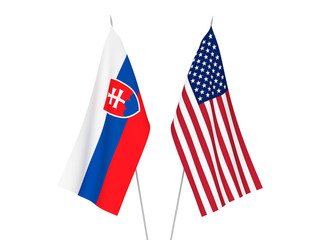America and Slovakia flags