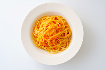 カニのトマトクリームパスタ