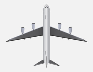 Top View of Cargo Airplane Vector