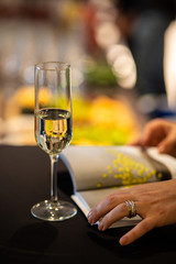glass of white wine