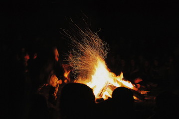 huge bonfire