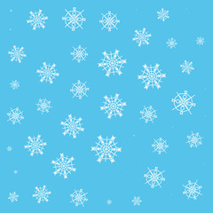 pattern of snowflakes icons