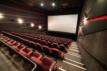 The cinema house. Inside. Mock up