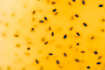 Passion Fruit Smoothie Juice With Seeds Close-Up - 258665523