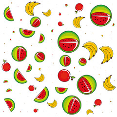 fresh fruits pattern background