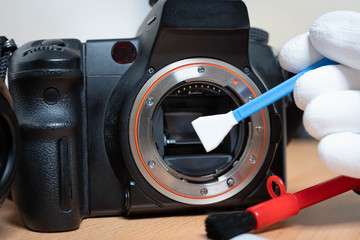 Sensorreinigung einer Kamera