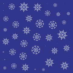 pattern of snowflakes icons