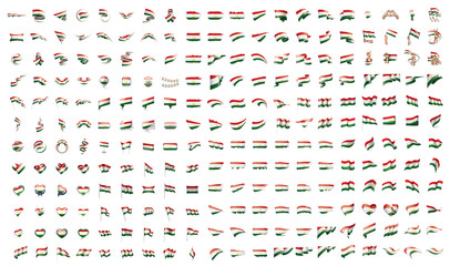 very big collection of vector flags of the Tajikistan