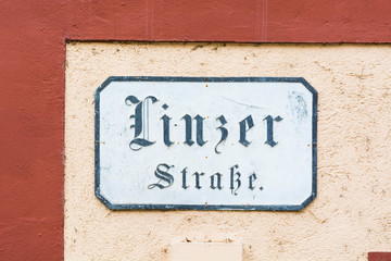 Gothic street sign