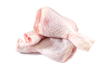 chicken legs on white background