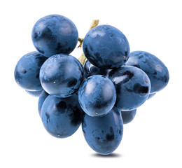 Fresh grapes isolated on white background with clipping pass