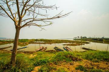 Fishing boats in the countryside.3