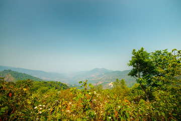 High mountain scenery in Thailand.