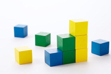カラーブロック　成功イメージ　Color block success image