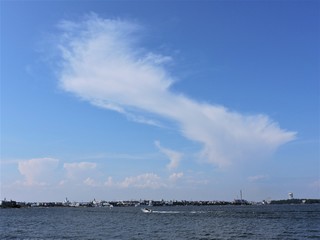 clouds over the sea