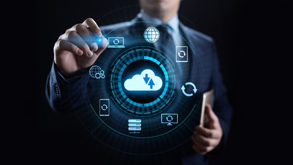 Backup Software Application Database internet technology concept.