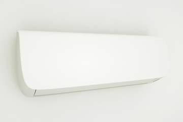 Modern air conditioner on a white background. 3d illustration