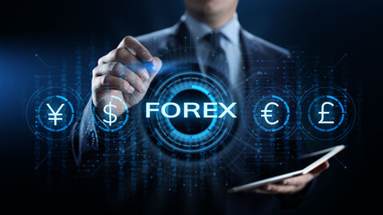 Forex trading currency exchange rate internet investment business concept.