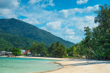 Amazing view of Thailand beach with white sand