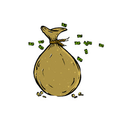 Illustration of sack money