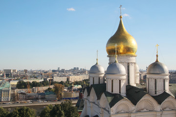 Fototapeta na wymiar Cathedral square in Moscow Kremlin 