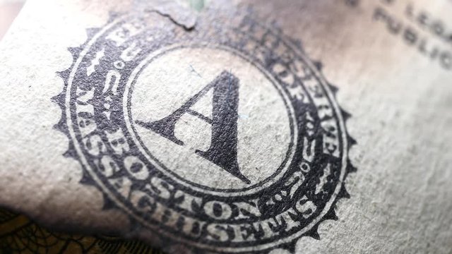 Close up footage of U.S. Dollar