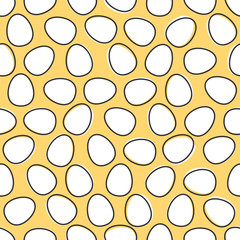 Easter eggs seamless background. Vector pattern.