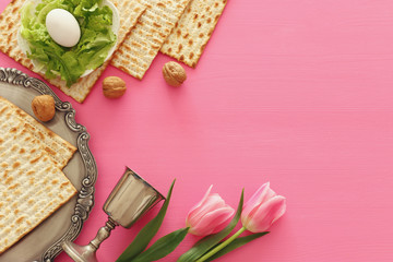 Fototapeta na wymiar Pesah celebration concept (jewish Passover holiday)
