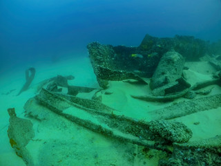 The wreck of the cargo ship Lundenberg that sank in 1954 at Lands End in Cabo San Lucas, Baja...