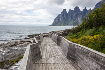 Tungeneset viewpoint on Senja island in Norway