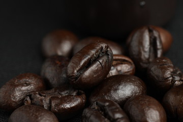 Robusta medium dark roasted coffee beans