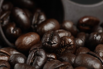 Robusta medium dark roasted coffee beans